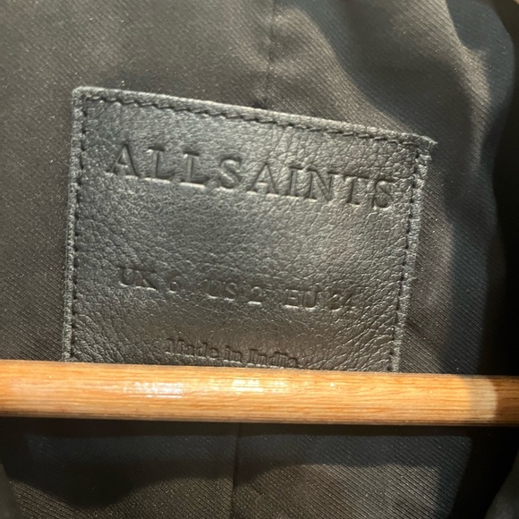 ❌ SOLD All Saints Leather Jacket - Picture 4 of 4